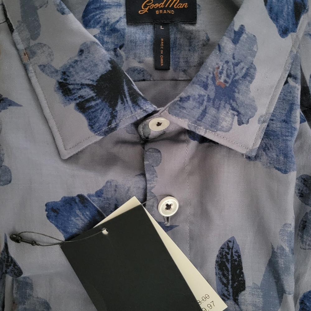 Men's GOOD MAN Designer Short Sleeve Shirt NWT 🌞 😎 🌞